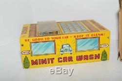 Vintage 1950's Marx Automatic Car Wash Garage Tin Litho withBox