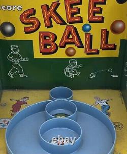 Vintage 1950's Marx & Co. Skee Ball Game with 4 Skeeballs Tin Toy Original Game