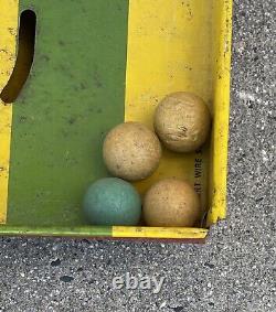 Vintage 1950's Marx & Co. Skee Ball Game with 4 Skeeballs Tin Toy Original Game