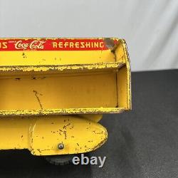 Vintage 1950's Marx Coca Cola Delivery Truck With Bottles Tin Litho