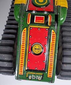 Vintage 1950's Marx Fighting Tank Tin Litho Wind Up Toy