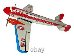 Vintage 1950's Marx NC10 Sky cruiser 50234 Tin Stratoliner Airplane Nice