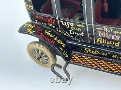 Vintage 1950's Marx Old Jalopy Tin Toy Antique Car Windup Working