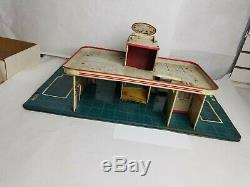 Vintage 1950's Marx Service Center Tin Play Set