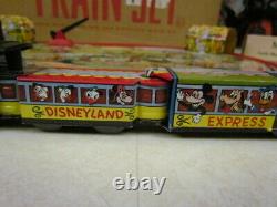 Vintage 1950's Marx Tin Lithograph Disneyland Express Wind Up Train Set in OB