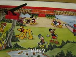 Vintage 1950's Marx Tin Lithograph Disneyland Express Wind Up Train Set in OB