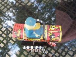 Vintage 1950's Marx Walt Disney Donald Duck Wind-up Tin Litho Dipsy Crazy Car