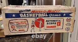 Vintage 1950's Marx-o-Matic All-Star Basketball Game with Original Box & Balls
