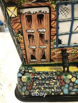 Vintage 1950s Hootin Hollow Haunted House Battery Operated Toy Marx SEE VIDEO