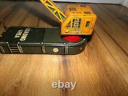 Vintage 1950s Linemar Marx Dockside Dock Loading Crane B-14 Wind Up Tin Toy Rare