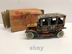 Vintage 1950s MARX OLD JALOPY Mechanical Tin Toy with Original Box