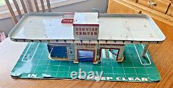 Vintage 1950s MARX Tin Gas Station Service Center Lubritorium Toy