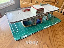 Vintage 1950s MARX Tin Gas Station Service Center Lubritorium Toy