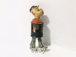 Vintage 1950s Marx U. S. A. Tin Walking Popeye Wind Up Toy, Works