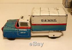 Vintage 1950s Marx U S Mail Delivery Truck Original Tin Litho Design