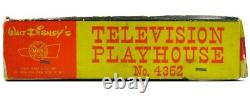Vintage 1953 Marx Walt Disney Television Playhouse Tin Theater Playset EX withBox