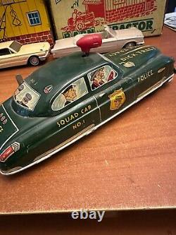 Vintage 1960's Marx Dick Tracy Tin Litho Squad Car nice Rare