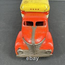 Vintage 1960's Marx Tin Litho Hi Way Express Truck Car Cross Country Service