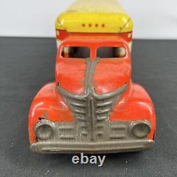 Vintage 1960's Marx Tin Litho Hi Way Express Truck Car Cross Country Service