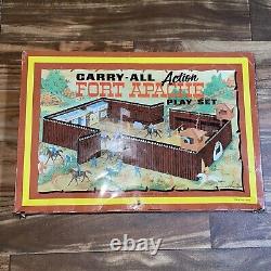 Vintage 1968 Louis Marx and Co. Carry All Action Fort Apache Play Set #4685
