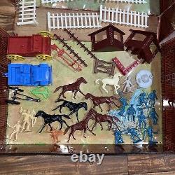 Vintage 1968 Louis Marx and Co. Carry All Action Fort Apache Play Set #4685