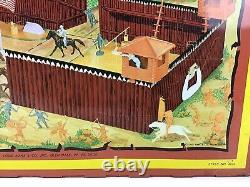 Vintage 1968 Marx Carry-All Action Fort Apache #4685 Tin Lithograph Play Set