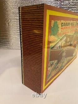 Vintage 1968 Marx Fort Apache Carry-All Action Playset with Tin Building Row