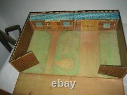 Vintage 1968 Marx Fort Apache Tin Carry All Set and Accessories 4685
