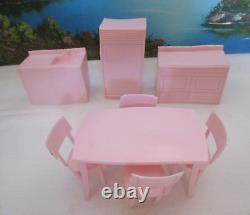 Vintage 1974 Marx Tin Litho 2-Story Colonial Doll House 5 Rooms 40-Pc. Furniture
