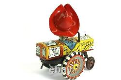 Vintage 50's Marx Milton Berle Whirl & Twirl Tin Windup Lithograph Crazy Car Toy