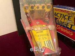 Vintage 50's Marx Practice Target Range Shooting Gallery Tin Toy, Box, Works