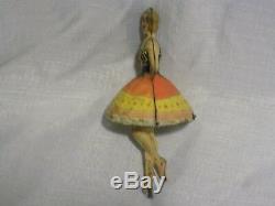 Vintage Antique MARX Toy Ballerina Spinning Top Tin Litho