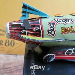 Vintage Buck Rogers Rocket Police Patrol Tin Windup Ship Marx 1927 Patent Green