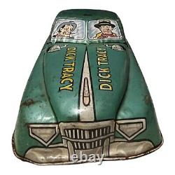 Vintage Dick Tracy Squad Car No. 1 MARX Toys Tin Litho 1949 Rare Friction Type