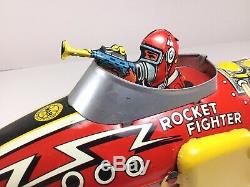 Vintage Flash Gordon Rocket Fighter Wind-Up Tin Toy by Marx