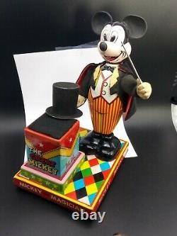 Vintage Japan LINEMAR MARX Mickey Mouse the Magician Battery Tin Toy