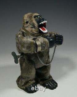 Vintage King Kong Type Gorilla Marx Toy Clockwork Linemar Japan 1950