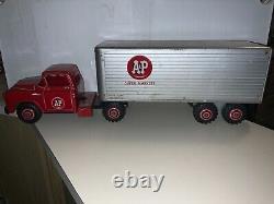 Vintage Large MARX A&P SUPER MARKETS Private Lable Pressed Steel & Tin Truck