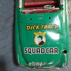 Vintage Large Marx 1948 Dick Tracy Tin Friction Police Squad Car 20