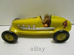 Vintage Large Marx Pressed Steel & Tin Boat Tail Race Car