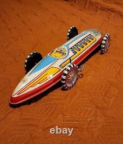 Vintage Large Marx Tin Litho Wind Up Indianapolis 500 Indy Race Car-works! 16