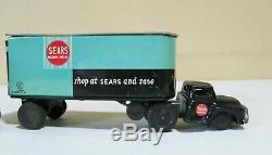 Vintage Line Mar Tin Sears Semi- Tractor and Trailer Set of 2 Japan Marx