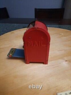 Vintage Line Mar Toys Red Mailbox Tin Toy Bank U. S. Mail Marx Japan