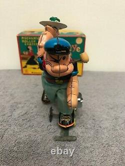 Vintage Linemar Marx Popeye the Roller Skater Wind-Up TIN Toy withOriginal Box