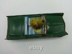 Vintage Linemar Marx Walt Disney Pluto in Green Tin Convertible Car Loose