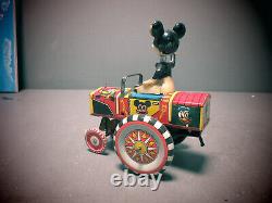 Vintage Louis Marx 1940s Walt Disney Mickey Mouse Car Windup Tin Toy