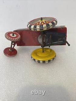 Vintage Louis Marx 1940s Walt Disney Mickey Mouse Dipsy Car Windup Tin Toy