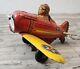 Vintage Louis Marx 1950's Tin Litho Roll Over Airplane-1147.23