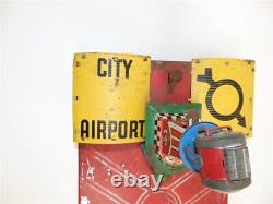Vintage Louis Marx & Company City Airport Control Tower Terminal-tin-good