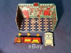 Vintage Louis Marx Home Town Grocery Store Tin Litho Playset no box 1920s